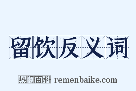 留饮反义词是什么意思的图片